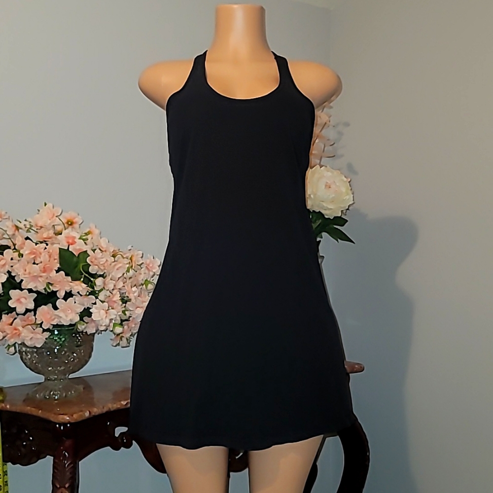 Black Crochet Razorback Dress